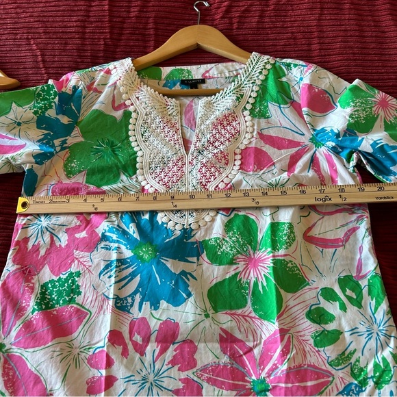 Talbots Lace Bob Floral Tunic. Size Small. - Picture 10 of 11